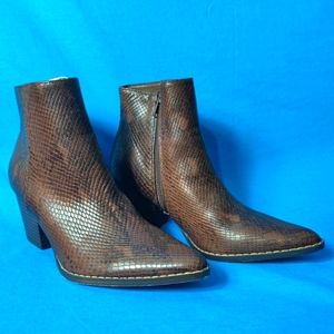 Coconut by Matisse Astoria Ankle Bootie Brown Snake